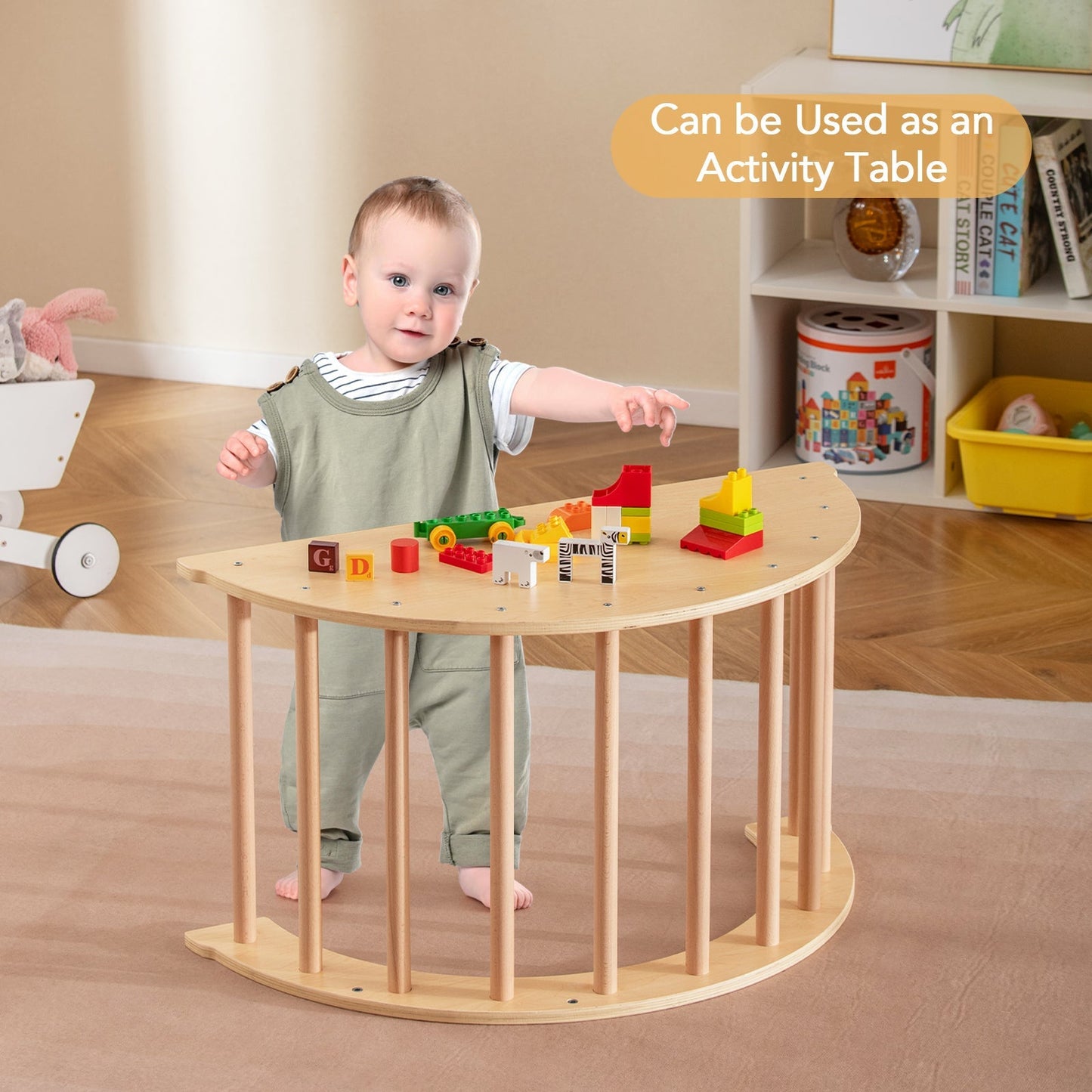 Montessori Climbing Arch & Rocker with Cushion – BrightSprig