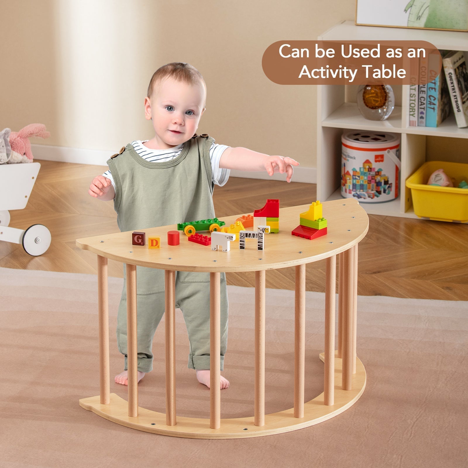 Montessori Climbing Arch & Rocker with Cushion – BrightSprig